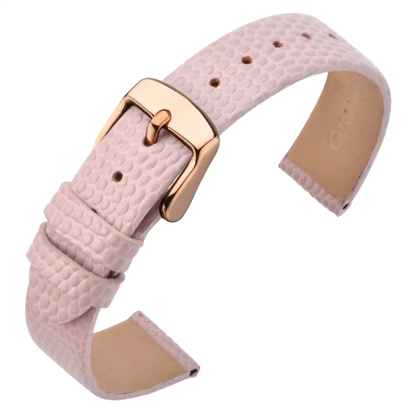 Bracelet De Montre Lézard Band Beige 18mm - Neuf Sans étiquette Générique